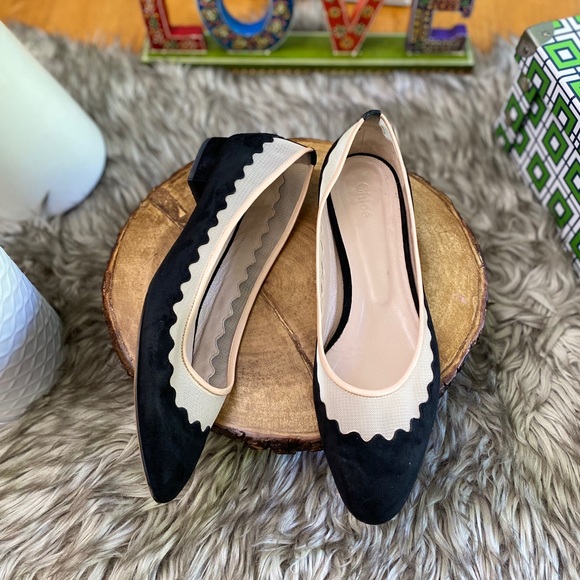 Chloé Pointed Toe flats - Bridget Scallop Mesh - Picture 1 of 8